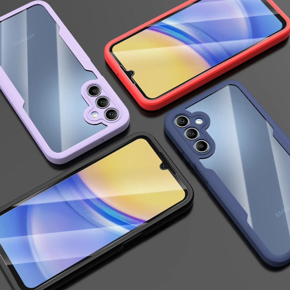 Samsung Galaxy A-Series Rugged Case with Built-In Screen Protector – Full Body Shockproof Phone Cover for Galaxy A15 A16 A17 A36 A37 A56 A57