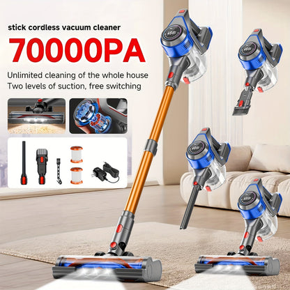 Cordless Stick Vacuum Cleaner 70KPa Brushless Motor 45-Min Runtime for Pet Hair Carpet Hard Floor Dust with Cord & Cordless Modes