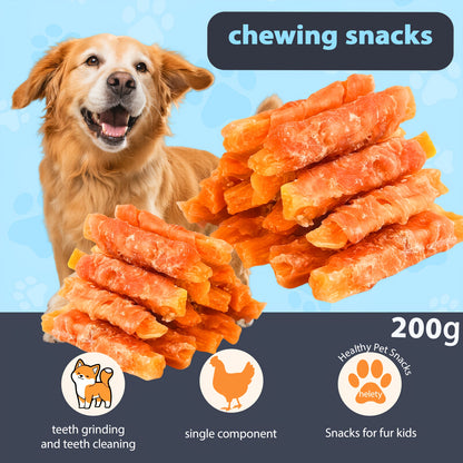 Mixed Flavor Dog Chews – Chicken Jerky & Duck Jerky Variety Pack, High Protein Low Fat Long-Lasting Training Reward Snacks