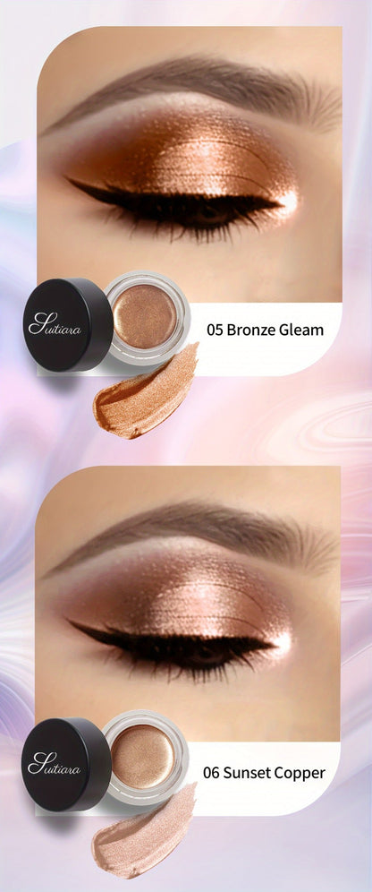 Jelly Gel Eyeshadow 2 Pack Sunset Copper Shimmer High Gloss Metallic Finish Fade Resistant, for Makeup, Travel and Everyday Vanity Use