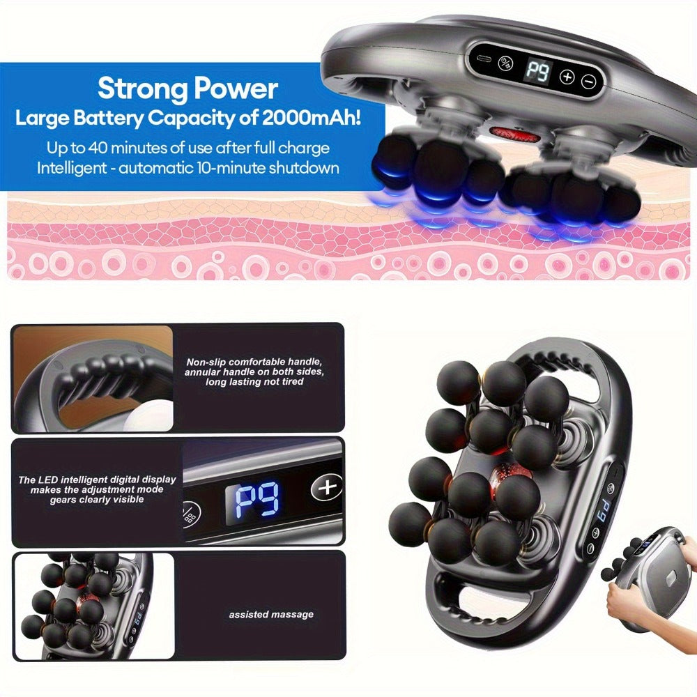 Handheld Massage Gun with Multiple Heads for Home or Salon Spa Use, with the Listed Configuration