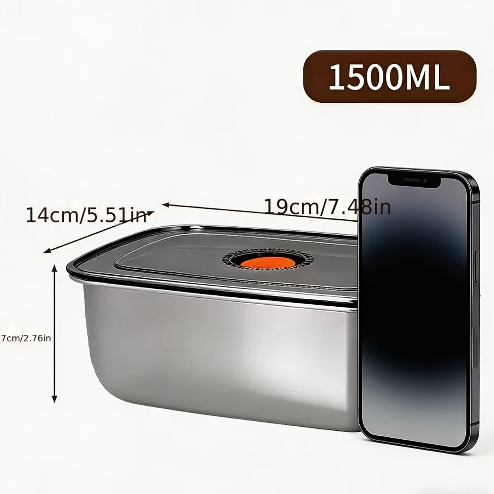 Stainless Steel Lunch Boxes, Set of 6 Large 50.72 oz Food Storage Containers with Lids – Airtight Stackable Refrigerator Storage Containers