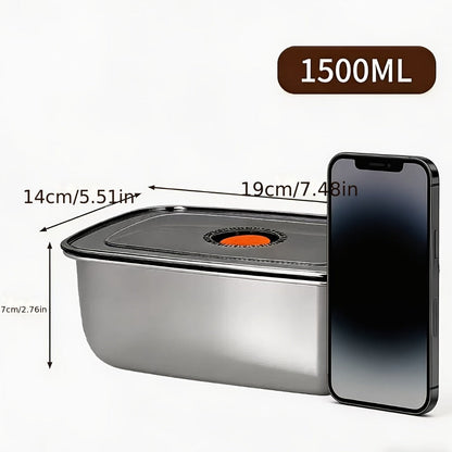 Stainless Steel Lunch Boxes, Set of 6 Large 50.72 oz Food Storage Containers with Lids – Airtight Stackable Refrigerator Storage Containers