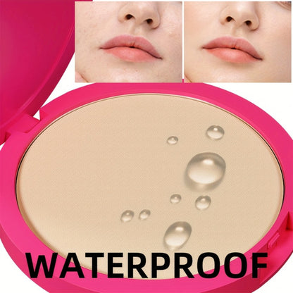 Pressed Powder Foundation 2 Pcs Set Waterproof Sweatproof Lightweight Buildable Coverage, for Makeup, Travel and Everyday Vanity Use