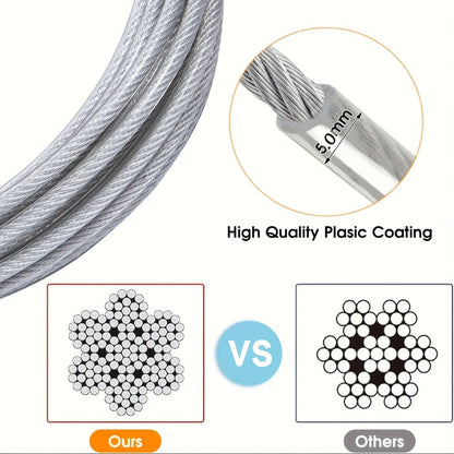 Retractable Clothesline Stainless Steel – Portable Indoor Outdoor Laundry Line for Apartment, Dorm & Camping