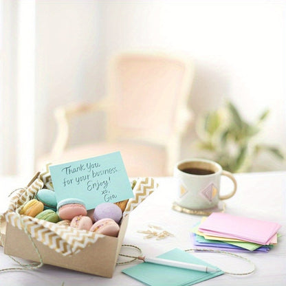 Blank Cards with Envelopes 4x6 Inch | 40 or 80 Sets Colorful Rainbow DIY Greeting Cards | Single Panel Holiday Christmas Birthday Note Cards