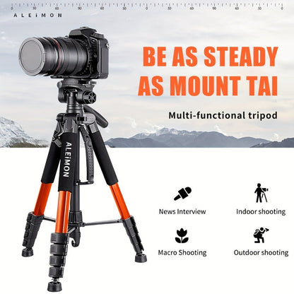 Aluminum Tripod 74 Inch Red 3-Section, ALEiMON 188cm Adjustable Camera Stand with Tote Bag for DSLR