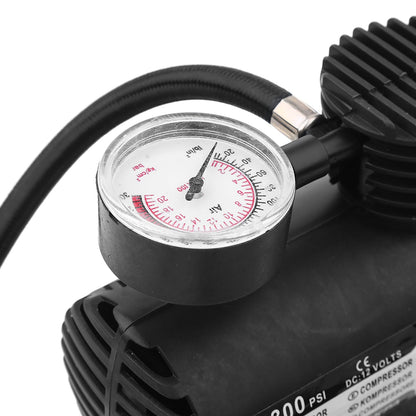 Portable Mini Air Compressor 12V 300PSI – Multi-Use Inflator Pump for Car Tires, Bikes, Balls & Inflatables