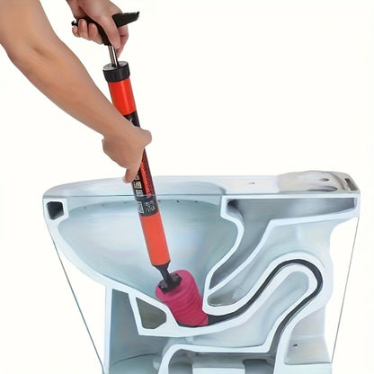 Toilet Plunger Air Pressure Drain Cleaner – Pipe Unclogger with Handle, Suction Cup Clog Remover for Toilet Sink Shower Bathtub