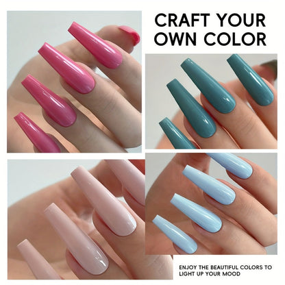 Gel Nail Polish 6-Piece 15ml Rainbow-Candy Frame-Bottle Sets in 7 Numbered Color Palettes for Nail Art