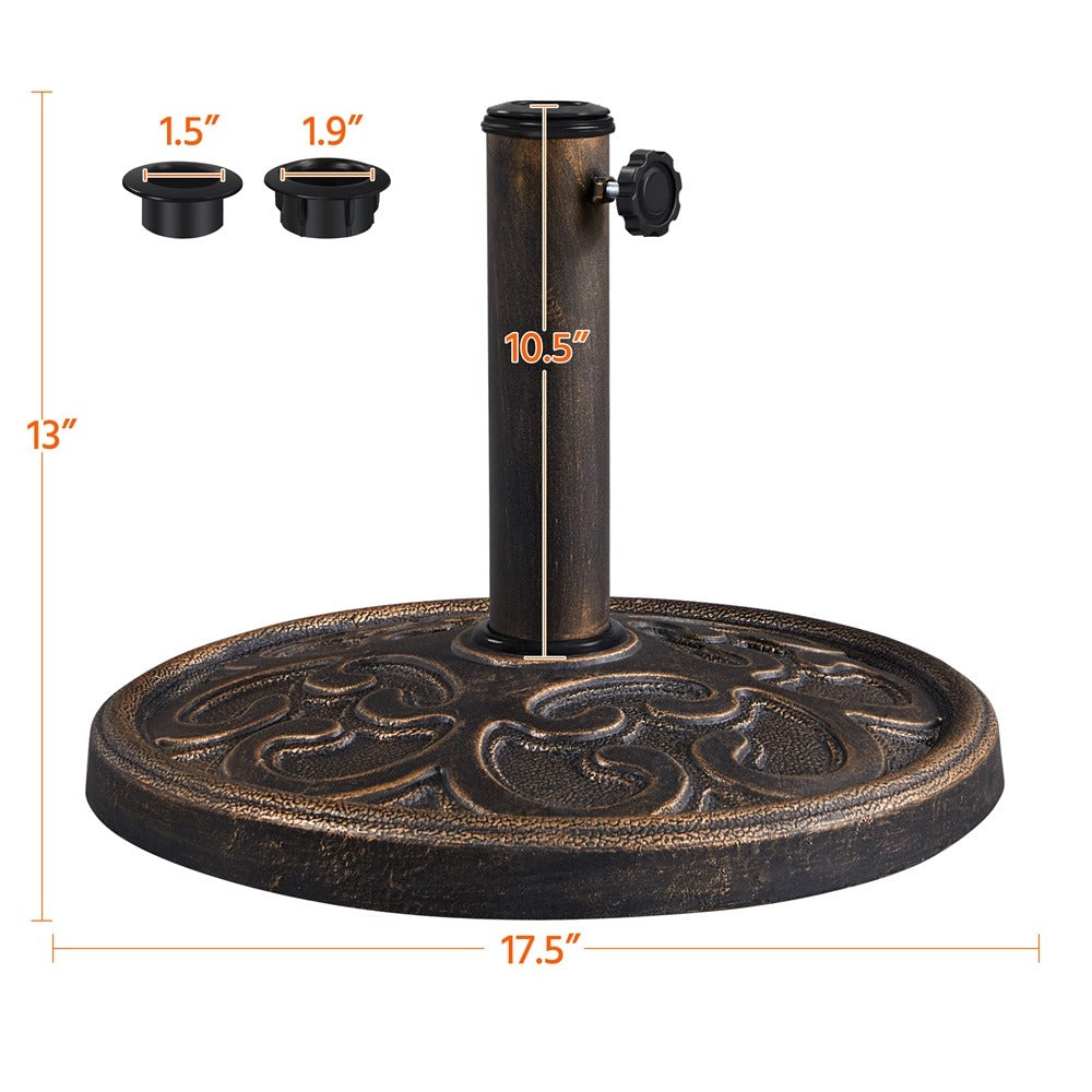 17.5-Inch Round Umbrella Base with Multiple Color Options for Outdoor Shade and Protection detail image - detail view 10