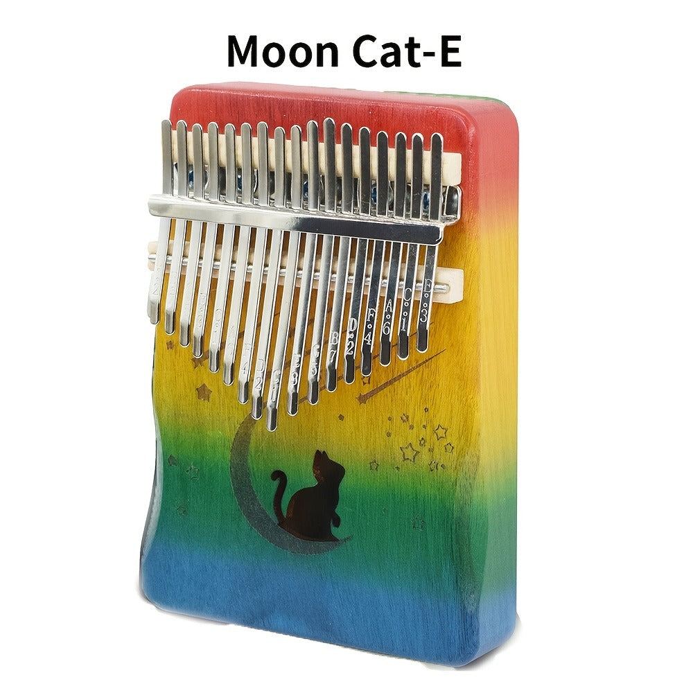 17-Key Kalimba Thumb Piano with Gift Box, Tuning Hammer and Songbook detail image - detail view 11
