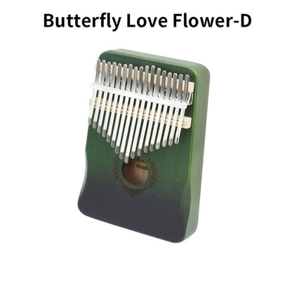17-Key Kalimba Thumb Piano with Gift Box, Tuning Hammer and Songbook detail image - detail view 17