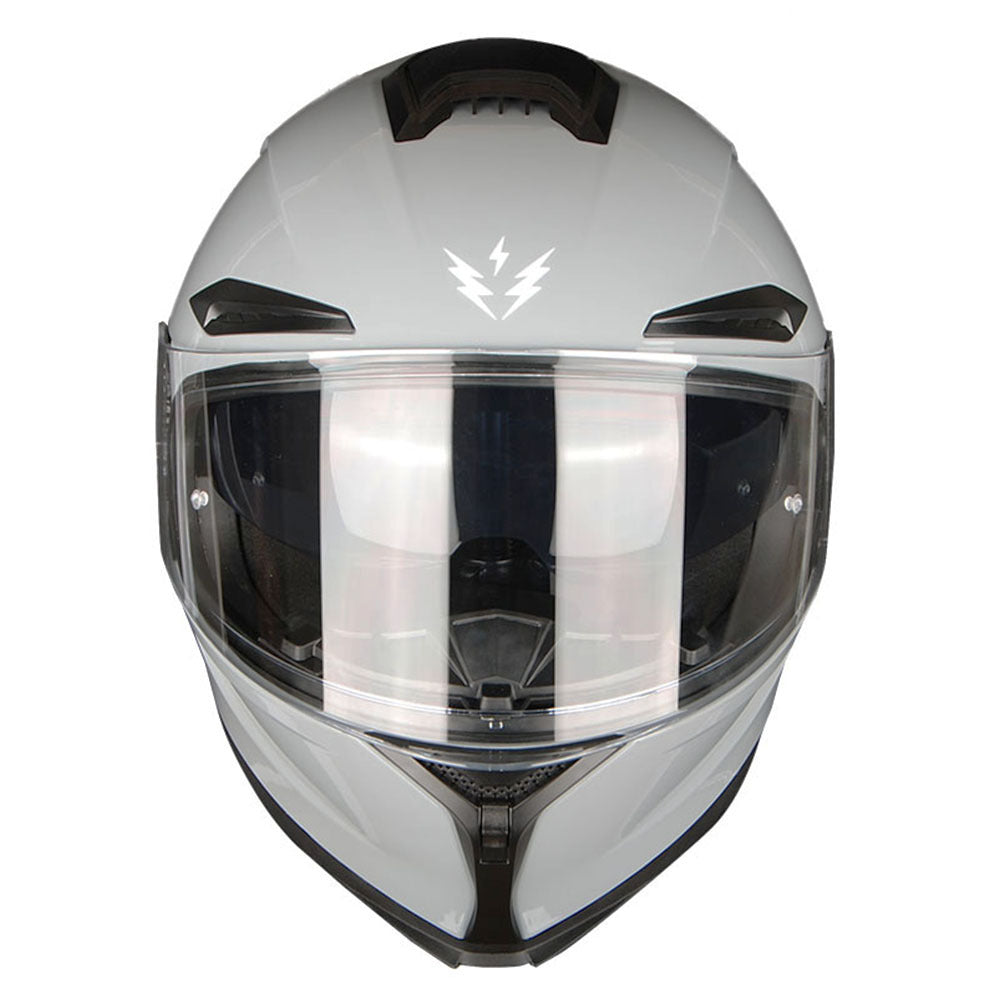 Motorcycle Helmet Full-Face Dual-Visor Shell with Clear Outer Shield, Smoked Inner Visor, Nine Colors and S-XL Sizes