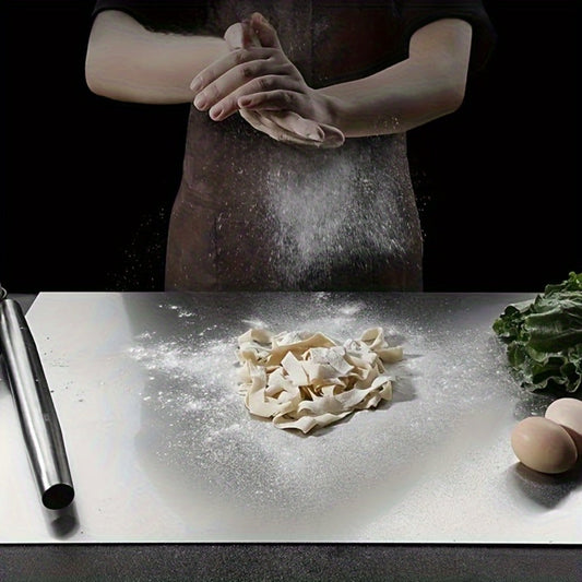 Cutting Board 304 Stainless Steel L-Edge Prep Board in Three Sizes for Countertop Dough and Chopping