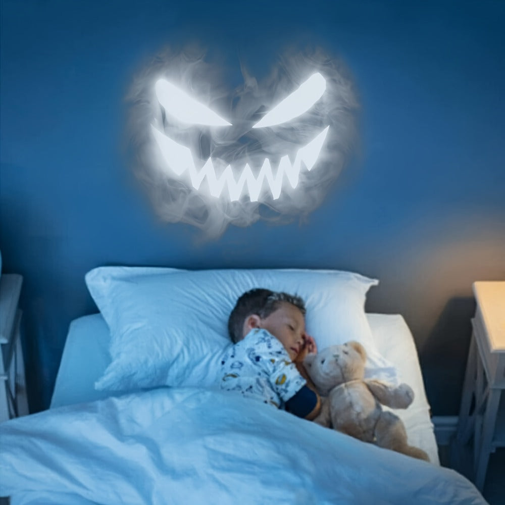 Smoke Face Projection Lamp Color-Changing LED Night Light, 360° Rotatable Ambiance Projector, Adjustable Brightness