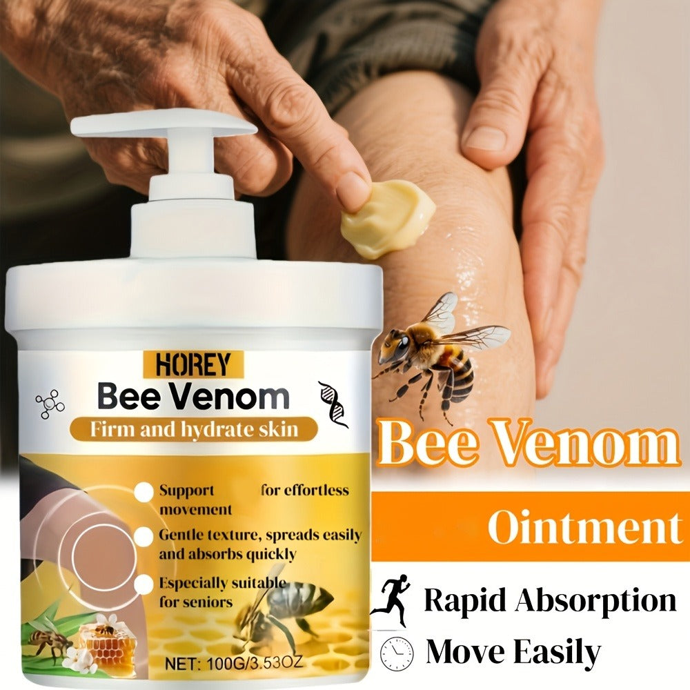 Body Cream HOIREY Bee Venom 100g Pump Jar with Label for External Knee Arm Leg and Shoulder Application