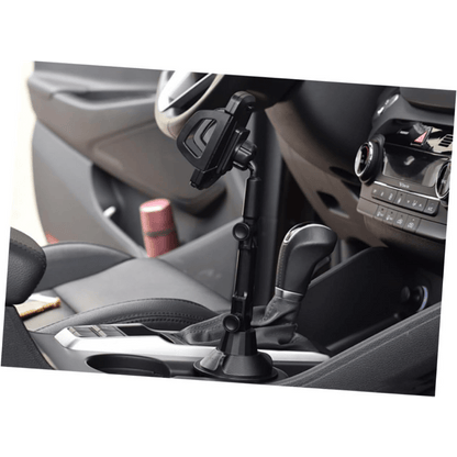 Cup-Holder Phone Mount with 360-Degree Adjustable Arm, Black Cradle and 8.7 cm Base Diameter