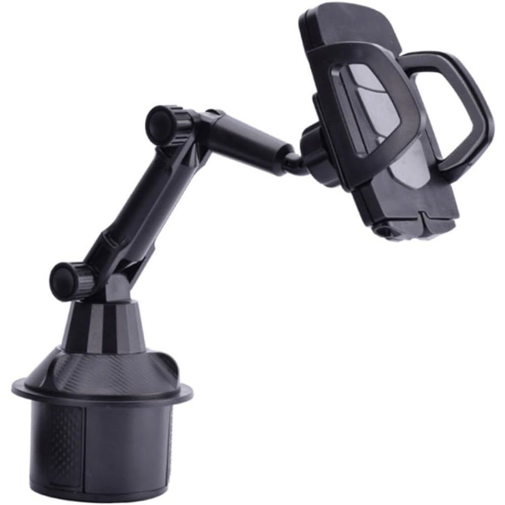 Cup-Holder Phone Mount with 360-Degree Adjustable Arm, Black Cradle and 8.7 cm Base Diameter