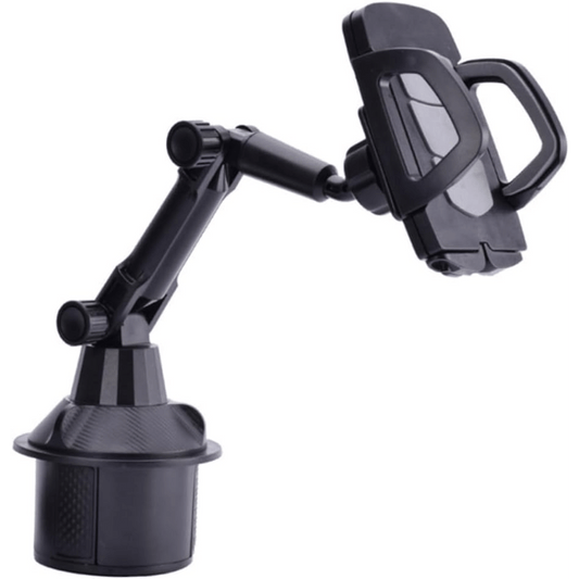 Cup-Holder Phone Mount with 360-Degree Adjustable Arm, Black Cradle and 8.7 cm Base Diameter