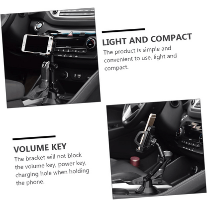 Cup-Holder Phone Mount with 360-Degree Adjustable Arm, Black Cradle and 8.7 cm Base Diameter