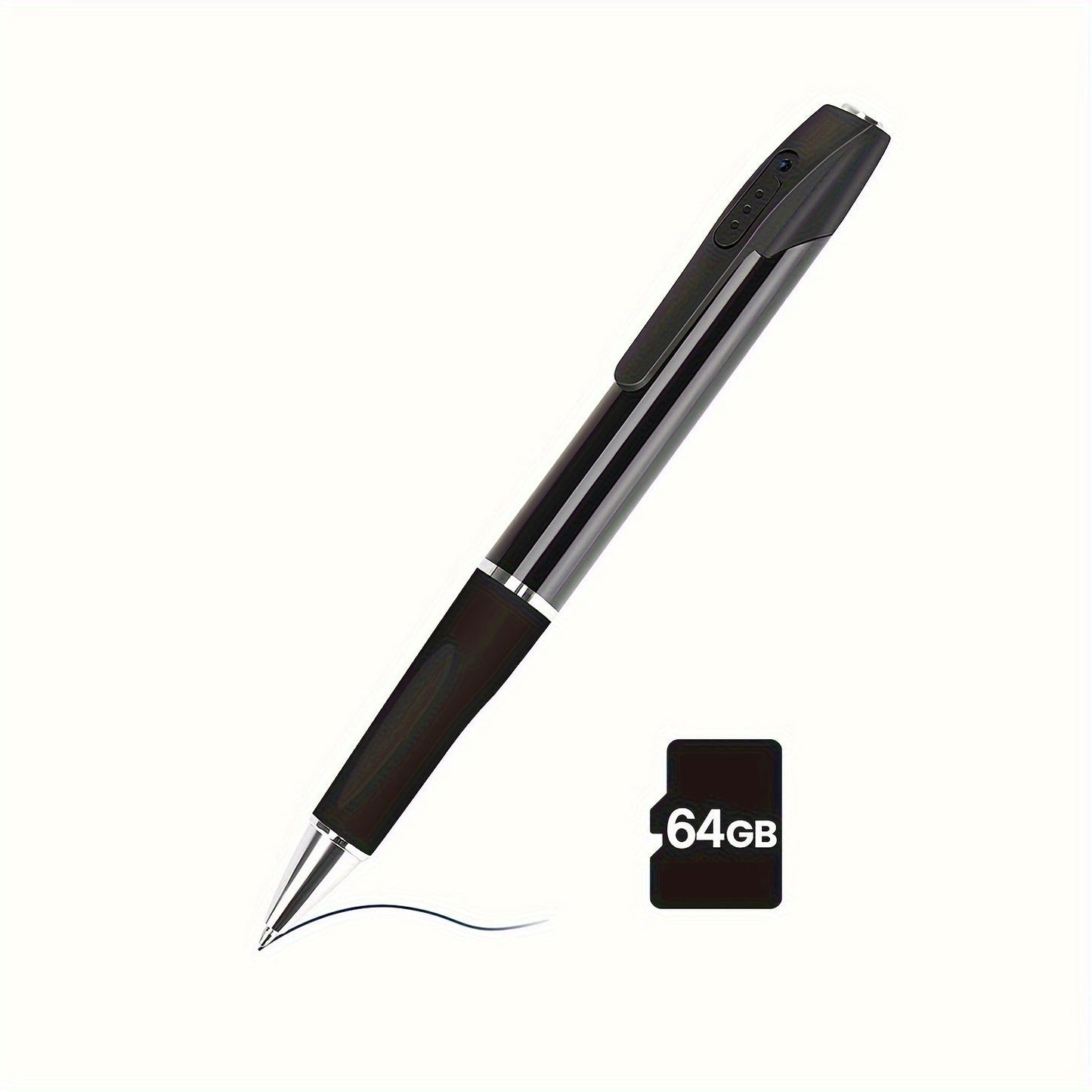 1080P Pen-Style Body Camera with One-Button Recording, USB Port and Camera-Only, 32GB or 64GB Card Options