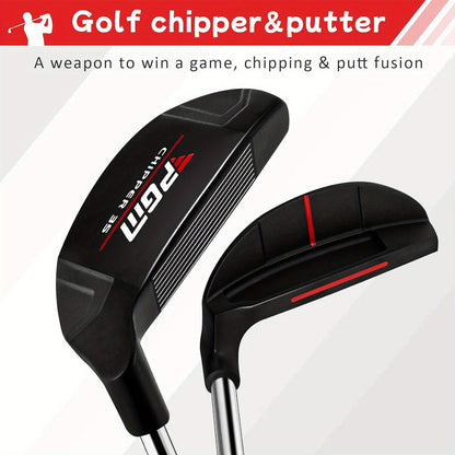 Golf Chipper Club Stainless Steel Head Regular Flex Steel Shaft 35 or 43 Degree Loft Blade Putter for Men Women Short Game Chipping Putting