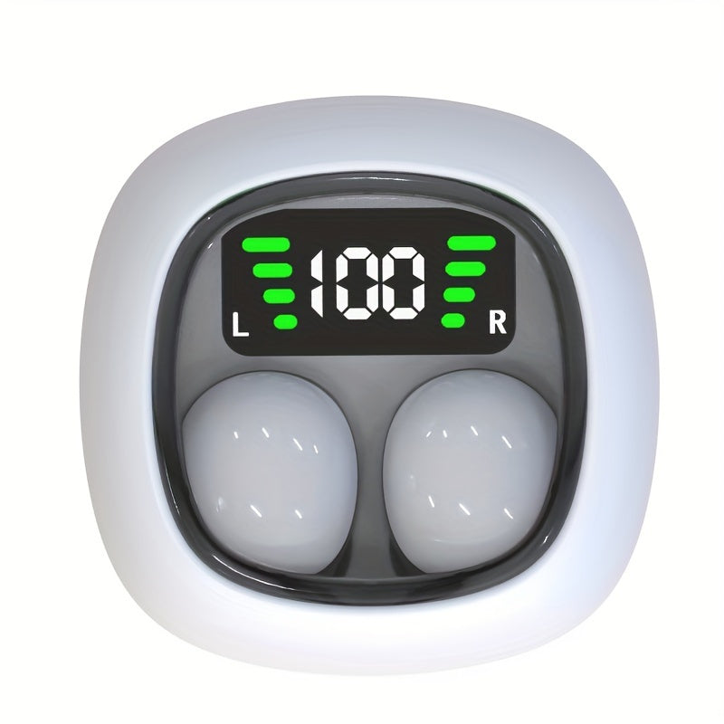 Wireless Earbuds Ultra-Small In-Ear with Touch Control, Built-In Mic and LED Case in Three Colors