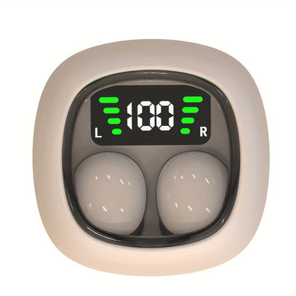 Wireless Earbuds Ultra-Small In-Ear with Touch Control, Built-In Mic and LED Case in Three Colors