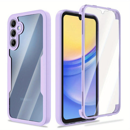 Samsung Galaxy A-Series Rugged Case with Built-In Screen Protector – Full Body Shockproof Phone Cover for Galaxy A15 A16 A17 A36 A37 A56 A57