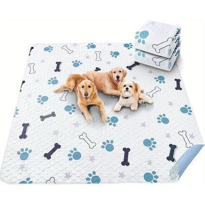 Washable Dog Pee Pads Reusable 4-Layer Absorbent Training Pad – Machine Washable Puppy Pads with Anti-Slip Bottom, Leakproof TPU Coating