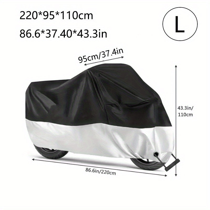 Waterproof Motorcycle Cover Outdoor Full Body Protection with Lock Hole Rain UV Dust Shield for Motorbike Scooter – Small & Large Sizes