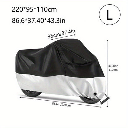 Waterproof Motorcycle Cover Outdoor Full Body Protection with Lock Hole Rain UV Dust Shield for Motorbike Scooter – Small & Large Sizes