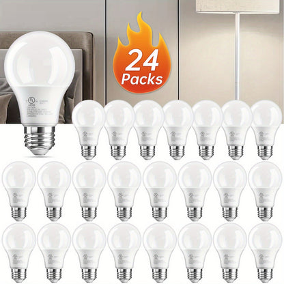 A19 LED Light Bulbs 60 Watt Equivalent, 5000K Daylight White E26 Base, 800 Lumens 9W Energy Efficient Bulb, 80+ CRI 15000 Hours Long Life