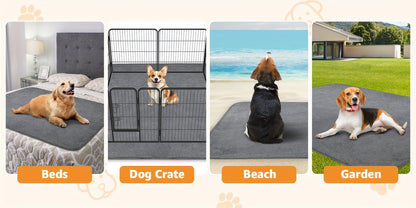 Washable Dog Pee Pads Reusable 2-Pack – Non-Slip 4-Layer Fast Absorbent Puppy Mat for Housebreaking, Whelping, Crate & Incontinence