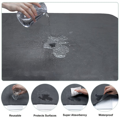 Washable Dog Pee Pads Reusable 2-Pack – Non-Slip 4-Layer Fast Absorbent Puppy Mat for Housebreaking, Whelping, Crate & Incontinence