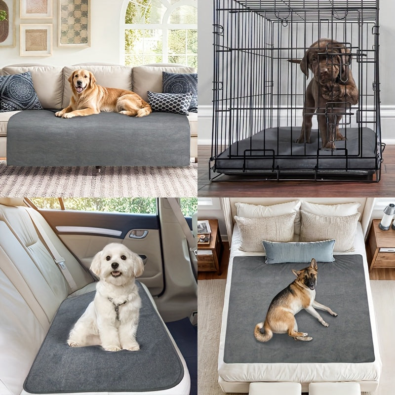 Washable Dog Pee Pads Reusable 2-Pack – Non-Slip 4-Layer Fast Absorbent Puppy Mat for Housebreaking, Whelping, Crate & Incontinence