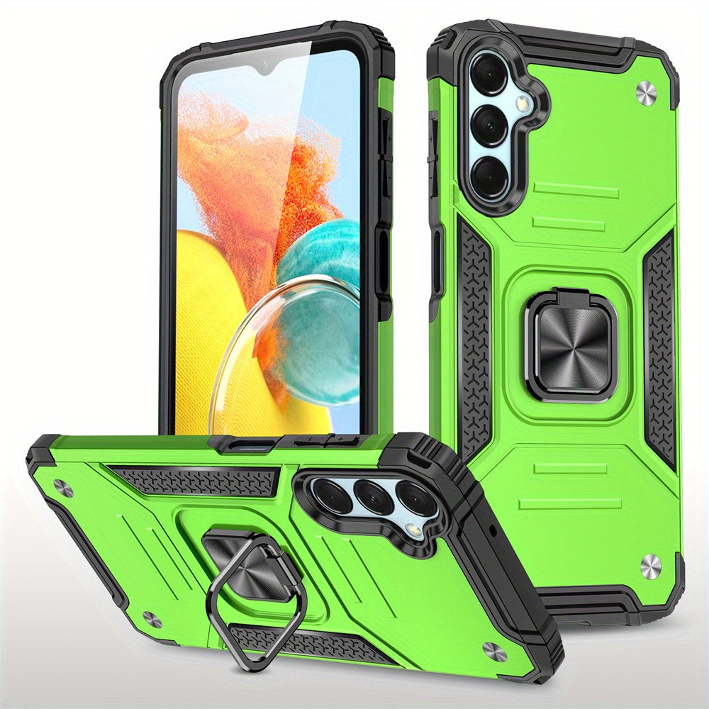 Phone Case Dual-Layer PC and TPU Ring-Kickstand Cover for Samsung Galaxy A15 5G in Three Colors