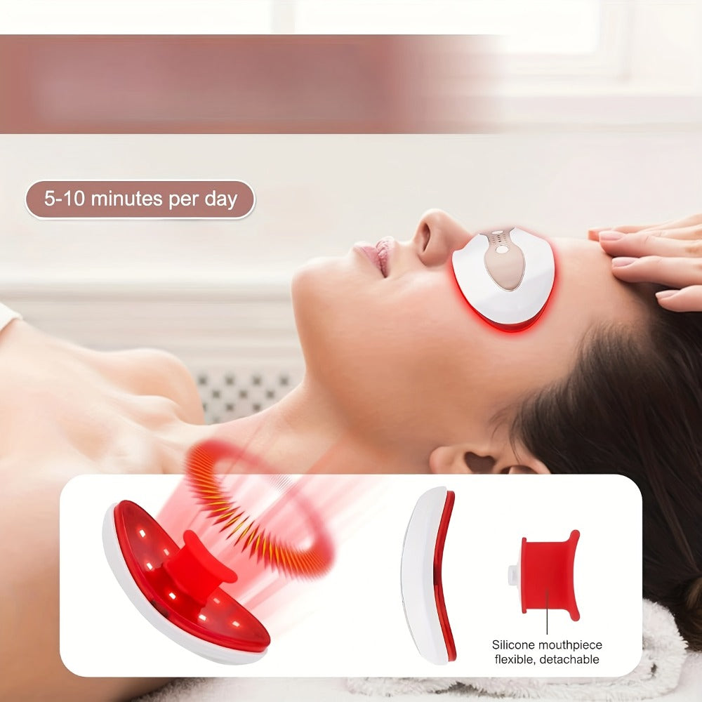 Lip Plumper Device Electric LED Light 2-in-1 Lip & Eye Care USB Rechargeable Portable Lip for Bath Time, Home Spa and Personal Care