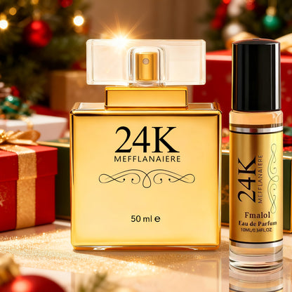 24K Gold Women's Eau de Toilette Perfume 1.69 oz Fresh Vanilla Scent - Luxurious Gold Bottle for Bath Time, Home Spa and Personal Care