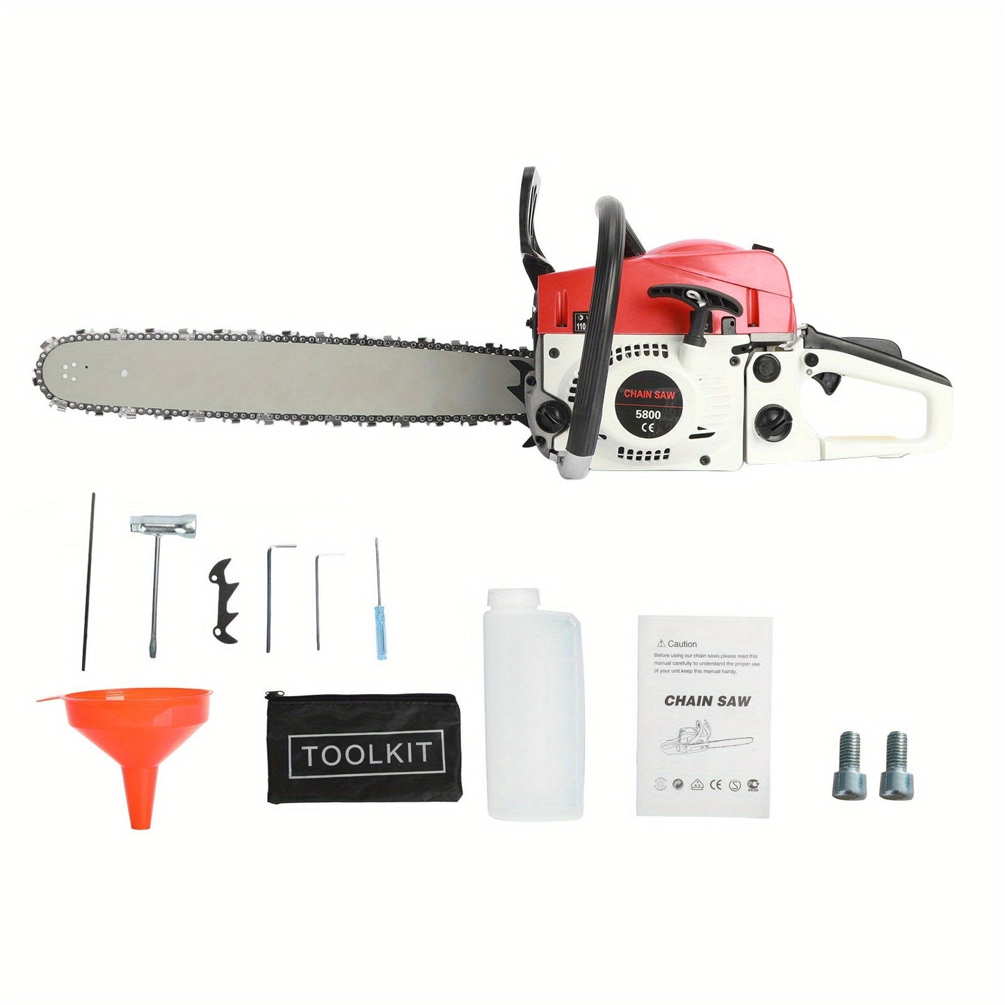 Gas Chainsaw, 2-Stroke Powerful Wood Cutting Logging Farm Ranch for Garden, Patio and Yard Use
