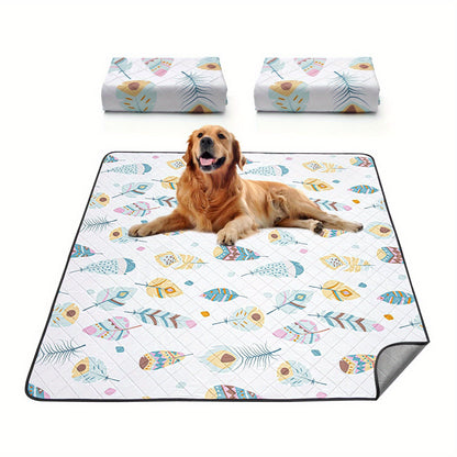 TPU Waterproof Washable Dog Pee Pads 2-Pack – Non-Slip Silicone Bottom, Ultra-Absorbent 4-Layer Whelping Pads | Reusable Puppy Training Pads