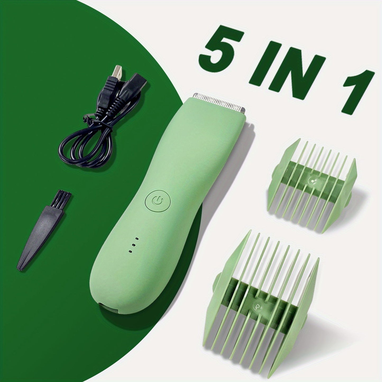 Electric Body Hair Trimmer for Women and Men with Replaceable Ceramic Blades – USB Rechargeable IPX5 Waterproof Pubic Groin Bikini Trimmer
