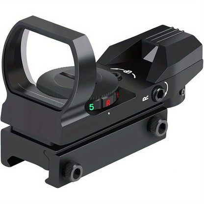 Red Green Dot Sight 33mm with 4 Reticle Modes – Dual Illuminated Rifle Scope, 1x Magnification, 1 MOA Adjustment