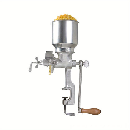 Manual Grain Grinder Mill – Cast Iron Hand Crank Grain Mill with High Hopper, Adjustable Coarse Fine Grinding