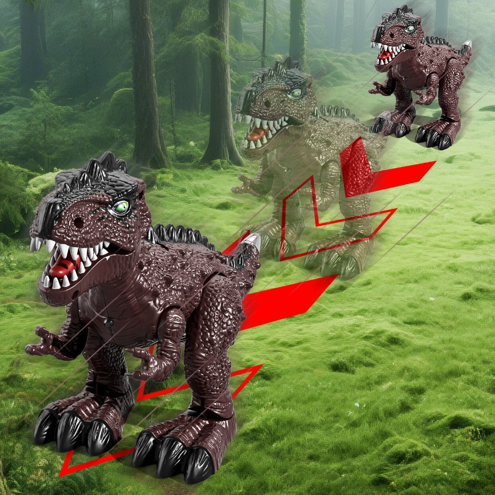 Electric Walking Dinosaur Toys Set of 3 with Sound, Light & Walking Functions, Interactive Moving Dino Toy Collection