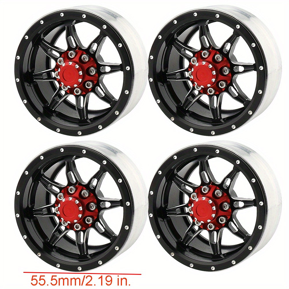 1.9" Beadlock Wheel Rims for RC Crawler 4pcs with the Listed Color, Size or Set Options for Everyday Use