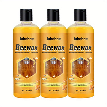 Beeswax Floor Cleaner & Polish – Natural Wood Floor Care Agent with Hydrogen Peroxide, Dust Prevention & Bright Polishing for Hardwood