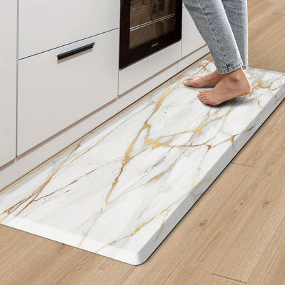 Anti Fatigue Kitchen Mat Non-Slip Cushioned Floor Rug for Standing Desk Sink Office – Marble Pattern