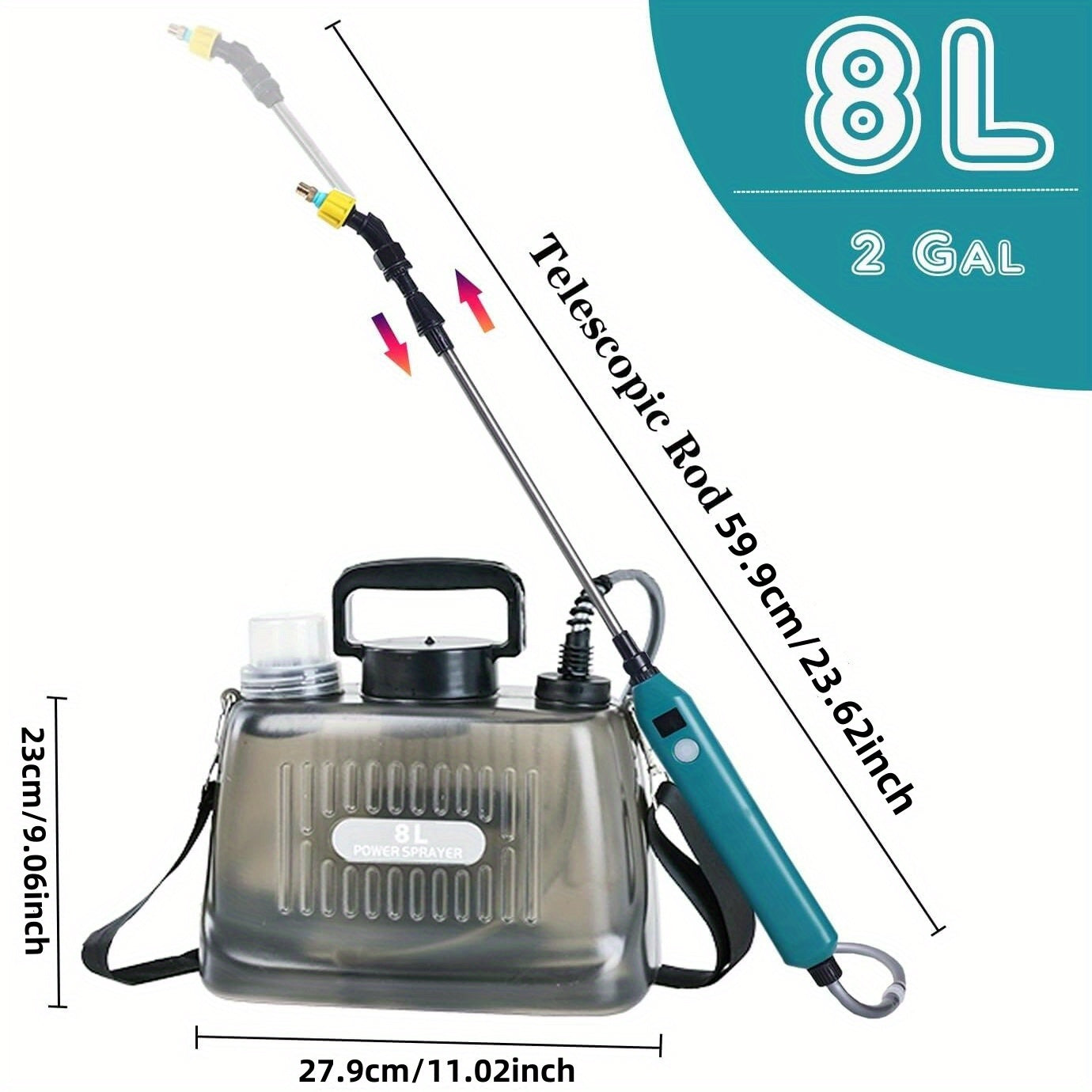 Battery Powered Sprayer Electric | Garden Lawn Weed Fertilizer Yard